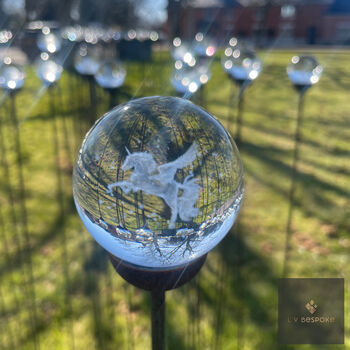 Stylish 3D Crystal Ball Orb Garden Stake, Multiple Designs To Choose From, 3 of 12
