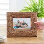 Asali Hand Carved Mango Wood 7x5' Photo Frame, thumbnail 2 of 7