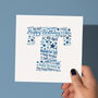 Blue Star Personalised Birthday Card For Him Any Letter, thumbnail 1 of 6