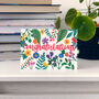 Colourful Floral Card 'Congratulations', thumbnail 2 of 3