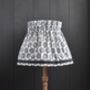 Dolly Blue Block Print Scrunchie Lampshade, thumbnail 2 of 2