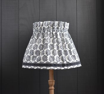 Dolly Blue Block Print Scrunchie Lampshade, 2 of 2