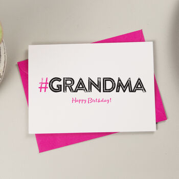 Hashtag Grandma Birthday Card, 3 of 4