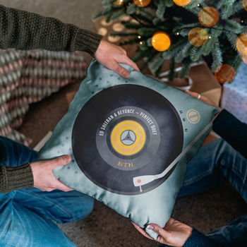 Personalised 'Our Song' Record Cushion, 4 of 10