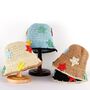 Jacquelin Cream St Tropez Multi Star Straw Beach Hat, thumbnail 2 of 3