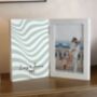 Personalised Wooden Wavy Hinged 6x4 Photo Frame, thumbnail 4 of 4