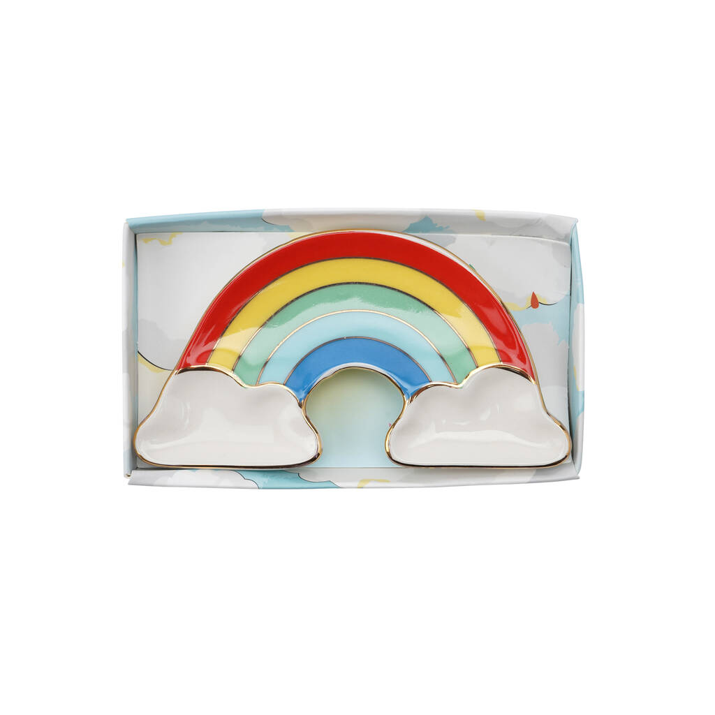 Rainbow Ceramic Jewellery Ring Dish | Gift For All, 1 of 3