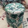 Dressing Table Stool In Green Elephant Linen, thumbnail 3 of 4