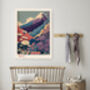Japanese Purple Mountain Art Print, thumbnail 3 of 3