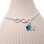 Personalised 925 Silver Birthstone Infinity Bracelet, thumbnail 3 of 5