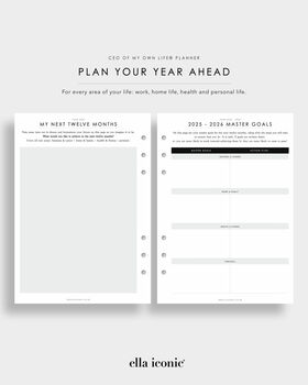 Mid Year 2025 2026 A5 Life Planner Inserts • Week On One Page, 5 of 9
