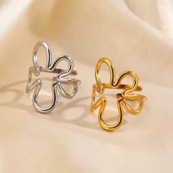 Abstract Blossom Adjustable Statement Ring, 2 of 5