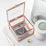 Personalised Rose Gold Plated Glass Trinket Box, thumbnail 2 of 5