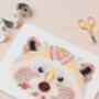 Mandala Raccoon Counted Cross Stitch Kit, thumbnail 3 of 9
