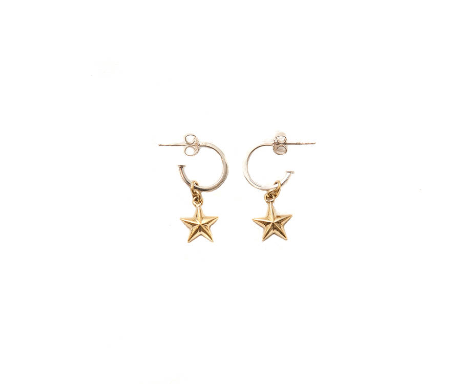 gold star earrings by silver service jewellery | notonthehighstreet.com