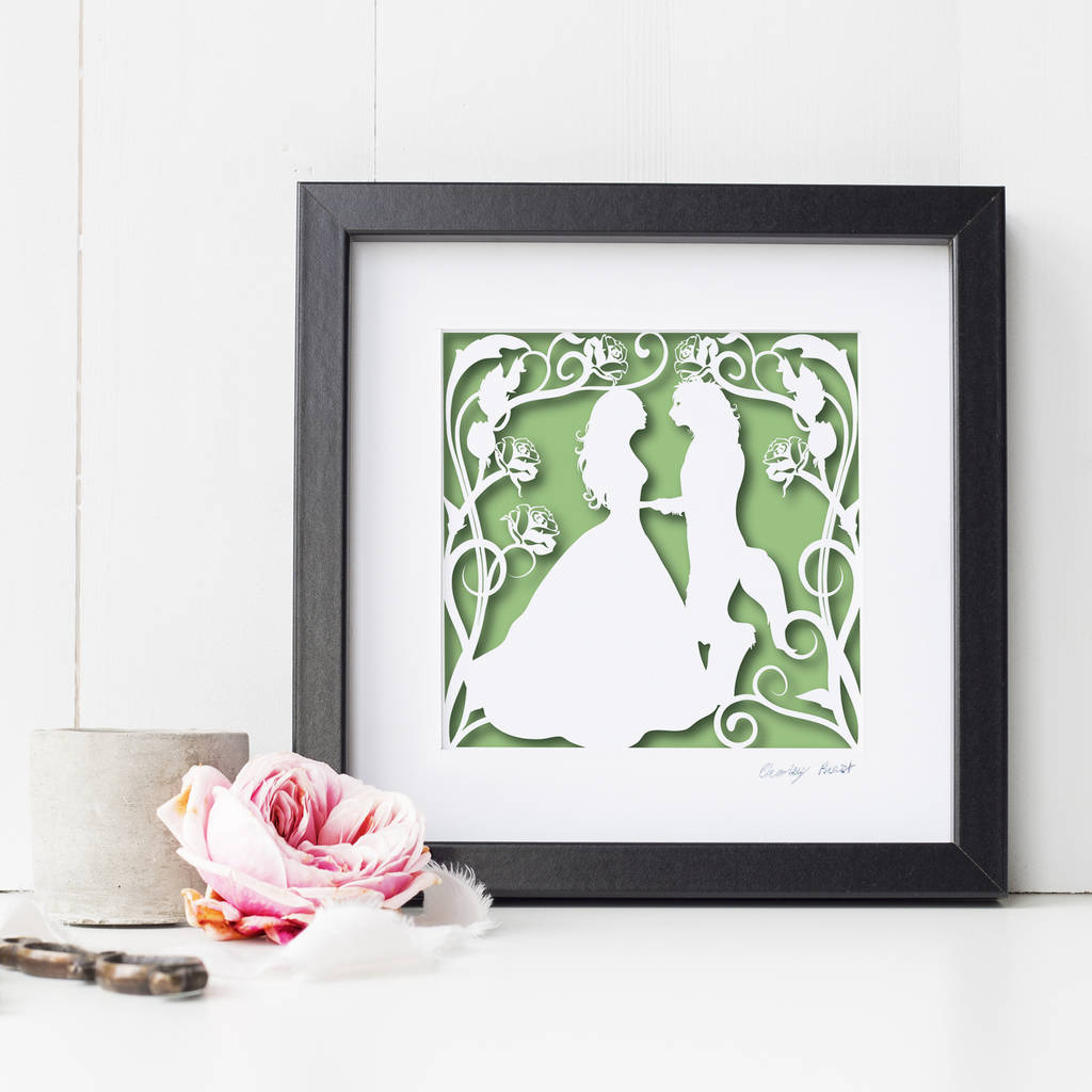 Square Beauty And The Beast Print, 1 of 6