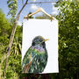 Inky Starling Tea Towel, thumbnail 1 of 7