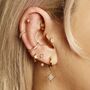 Sparkling Star Single Cartilage Hoop Earring, 7mm, thumbnail 2 of 7