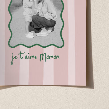 Je T'aime Maman Personalised Photographic Print For Mum, 8 of 9