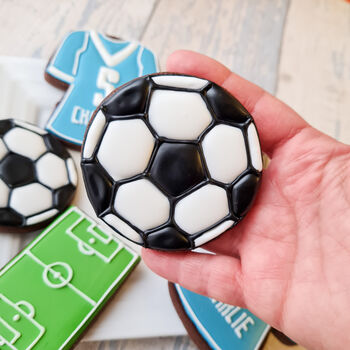 Football Biscuits Gift Box, Personalised Birthday Gift, 2 of 12