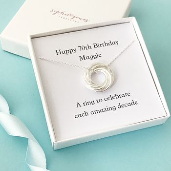 Personalised 70th Birthday Necklace, 2 of 5