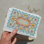 Folk Style Folded Thank You Cards And Envelopes, thumbnail 1 of 8