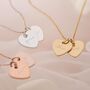 Personalised Double Heart Necklace, thumbnail 2 of 11
