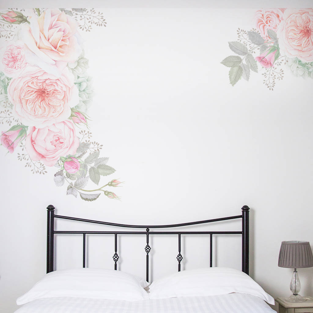 Pastel Floral Wall Sticker Set