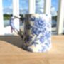 Tankard Mug In Blue Peony Imari Design, thumbnail 5 of 6