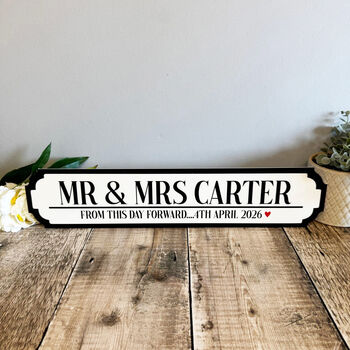 Personalised Wedding Road Sign D3, 2 of 6