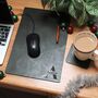Personalised Name Leather Mouse Pad And Coaster Set Christmas Gift For Him Or Her, thumbnail 1 of 12
