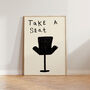 Take A Seat Retro Living Room Wall Art Print, thumbnail 3 of 10