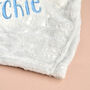 Personalised Grey Embossed Letters Blanket For Baby, thumbnail 9 of 9