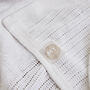 Personalised Christening Ivory Cellular Blanket, thumbnail 2 of 4