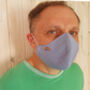Embroidered Rainbow Blue Face Mask, thumbnail 3 of 5