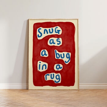 Snug As A Bug In A Rug Nursery Print, 5 of 11