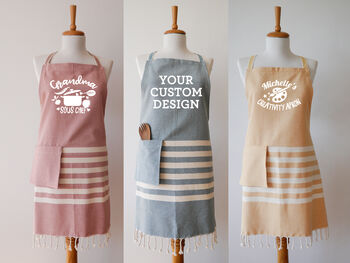 Sustainable, Personalised Cotton Kitchen Apron, 10 of 12