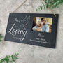 Personalised In Loving Memory Dove Photo Slate Hanging Plaque 25cm, thumbnail 5 of 6