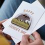 Personalised Bear Family Fathers Day Magnet Card, thumbnail 1 of 5