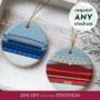 Any Football Stadium Snow Scene Illustrated Christmas Decoration, thumbnail 1 of 7