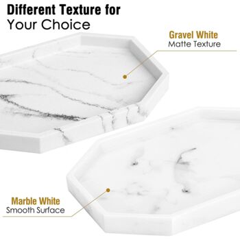 White Marble Octagon Vanity Tray, 4 of 7