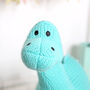 Ice Blue, Green Or Orange Diplodocus Dinosaur Soft Toy, thumbnail 7 of 7