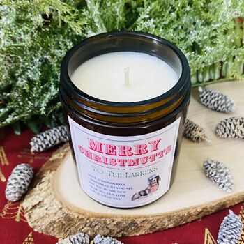 Personalised Funny Basset Hound Christmas Gift Candle, 3 of 3