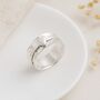 Personalised Sterling Silver Heart Spinner Ring, thumbnail 1 of 8