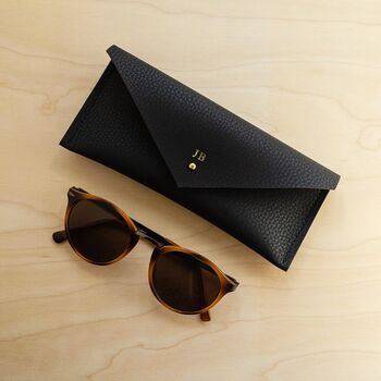 Envelope Recycled Leather Glasses Case, 4 of 12