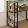 Computer Desk With Storage Shelves Industrial Style, thumbnail 7 of 12