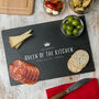 Personalised Queen Of The Kitchen Wooden Chopping Board, thumbnail 4 of 8