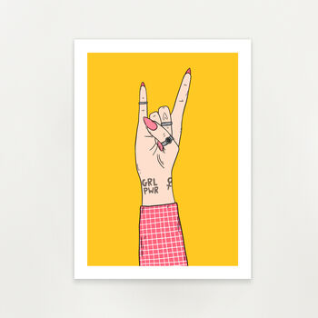 'Rock Hand' Unframed Print By Arrow Gift Co