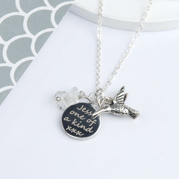 Personalised Birthstone Sentiment Necklace, 5 of 12