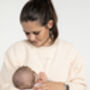 Women's Breastfeeding Beige Embroidered Sweatshirt, thumbnail 1 of 3